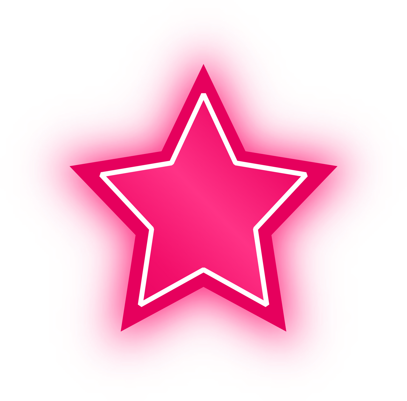Neon Pink Star Banner, Neon Star